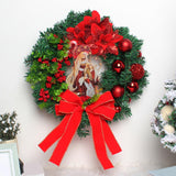 Maxbell Maxbell Winter Christmas Wreath Holiday Wreath for Fireplace Ornament Decoration Red 40cm