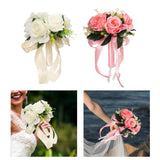 Maxbell Elegant Wedding Bride Bouquet Arrangement for Church Party Decor White