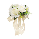 Maxbell Elegant Wedding Bride Bouquet Arrangement for Church Party Decor White