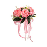Maxbell Elegant Wedding Bride Bouquet Arrangement for Church Party Decor Pink