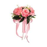 Maxbell Elegant Wedding Bride Bouquet Arrangement for Church Party Decor Pink