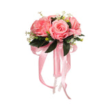 Maxbell Elegant Wedding Bride Bouquet Arrangement for Church Party Decor Pink