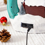 Maxbell Christmas Winter Snow Scene Village House Resin Music Fountain for New Year