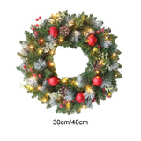 Maxbell Maxbell Light up Christmas Wreath with Cones Garland for Outside Winter Decor 30cm