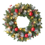 Maxbell Maxbell Light up Christmas Wreath with Cones Garland for Outside Winter Decor 40cm