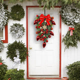 Maxbell Maxbell Decorative Christmas Wreath Hanging Garland for Christmas Door Decoration Red