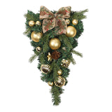 Maxbell Christmas Teardrop Swag Wall Hanging Door Wreath for Holiday Decoration