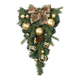Maxbell Christmas Teardrop Swag Wall Hanging Door Wreath for Holiday Decoration