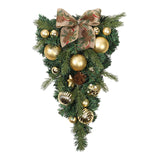 Maxbell Christmas Teardrop Swag Wall Hanging Door Wreath for Holiday Decoration
