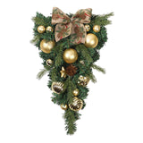 Maxbell Christmas Teardrop Swag Wall Hanging Door Wreath for Holiday Decoration