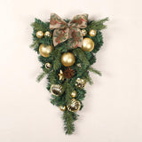 Maxbell Christmas Teardrop Swag Wall Hanging Door Wreath for Holiday Decoration