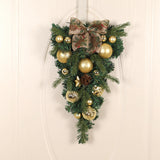 Maxbell Christmas Teardrop Swag Wall Hanging Door Wreath for Holiday Decoration