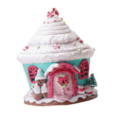 Maxbell Maxbell Christmas Scene House Buildings for Collectible Themed Party Home Cupcake Green