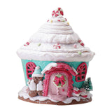 Maxbell Maxbell Christmas Scene House Buildings for Collectible Themed Party Home Cupcake Green
