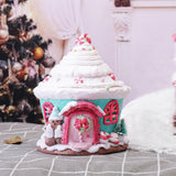 Maxbell Maxbell Christmas Scene House Buildings for Collectible Themed Party Home Cupcake Green