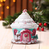 Maxbell Maxbell Christmas Scene House Buildings for Collectible Themed Party Home Cupcake Green