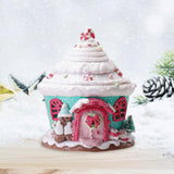 Maxbell Maxbell Christmas Scene House Buildings for Collectible Themed Party Home Cupcake Green