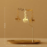 Maxbell Maxbell Romantic Candlestick Decoration Rotating Candle Holder for Festival Elk