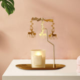 Maxbell Maxbell Romantic Candlestick Decoration Rotating Candle Holder for Festival Elk