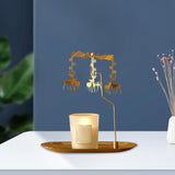 Maxbell Maxbell Romantic Candlestick Decoration Rotating Candle Holder for Festival Elk