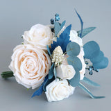 Maxbell Fake Bridal Wedding Bouquet Rose Flowers for Ceremony Church Anniversary