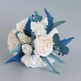 Maxbell Fake Bridal Wedding Bouquet Rose Flowers for Ceremony Church Anniversary