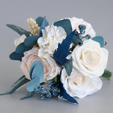 Maxbell Fake Bridal Wedding Bouquet Rose Flowers for Ceremony Church Anniversary