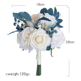 Maxbell Fake Bridal Wedding Bouquet Rose Flowers for Ceremony Church Anniversary