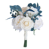 Maxbell Fake Bridal Wedding Bouquet Rose Flowers for Ceremony Church Anniversary