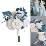 Maxbell Fake Bridal Wedding Bouquet Rose Flowers for Ceremony Church Anniversary