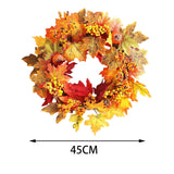 Maxbell Fall Pumpkin Wreath Hanging Decor Harvest Halloween Indoor Home