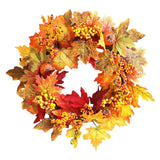 Maxbell Fall Pumpkin Wreath Hanging Decor Harvest Halloween Indoor Home