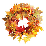 Maxbell Fall Pumpkin Wreath Hanging Decor Harvest Halloween Indoor Home