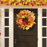 Maxbell Fall Pumpkin Wreath Hanging Decor Harvest Halloween Indoor Home