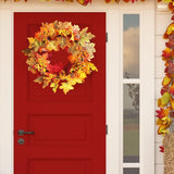 Maxbell Fall Pumpkin Wreath Hanging Decor Harvest Halloween Indoor Home