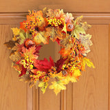 Maxbell Fall Pumpkin Wreath Hanging Decor Harvest Halloween Indoor Home