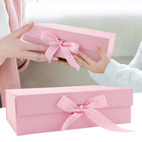 Maxbell Gift Box with Ribbon Easy Assemble Reusable for Keepsake Cupcake Boxes Pink