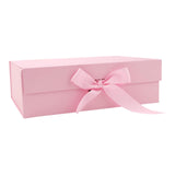 Maxbell Gift Box with Ribbon Easy Assemble Reusable for Keepsake Cupcake Boxes Pink