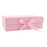 Maxbell Gift Box with Ribbon Easy Assemble Reusable for Keepsake Cupcake Boxes Pink