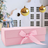 Maxbell Gift Box with Ribbon Easy Assemble Reusable for Keepsake Cupcake Boxes Pink