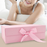 Maxbell Gift Box with Ribbon Easy Assemble Reusable for Keepsake Cupcake Boxes Pink
