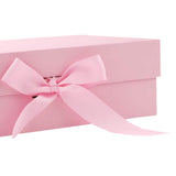 Maxbell Gift Box with Ribbon Easy Assemble Reusable for Keepsake Cupcake Boxes Pink