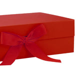 Maxbell Gift Box with Ribbon Easy Assemble Reusable for Keepsake Cupcake Boxes Red