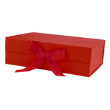 Maxbell Gift Box with Ribbon Easy Assemble Reusable for Keepsake Cupcake Boxes Red