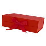 Maxbell Gift Box with Ribbon Easy Assemble Reusable for Keepsake Cupcake Boxes Red