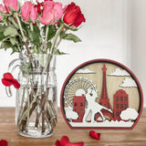 Maxbell Maxbell Tabletop Wooden Romantic Couple Ornaments Wedding Centrepiece Decoration Dance