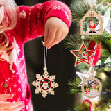 Maxbell Maxbell Christmas Hanging Ornaments DIY Crafts Background for Outdoor Shop Snow Round