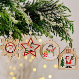 Maxbell Maxbell Christmas Hanging Ornaments DIY Crafts Background for Outdoor Shop Snow Round