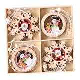 Maxbell Maxbell Christmas Hanging Ornaments DIY Crafts Background for Outdoor Shop Snow Round