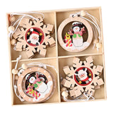 Maxbell Maxbell Christmas Hanging Ornaments DIY Crafts Background for Outdoor Shop Snow Round